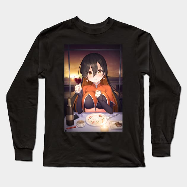 Date with Monerochan Long Sleeve T-Shirt by Monero Art Fund